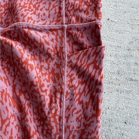 Athleta Women's S Pink and orange Patterned Leggings yoga running athletic pants - Picture 6 of 9